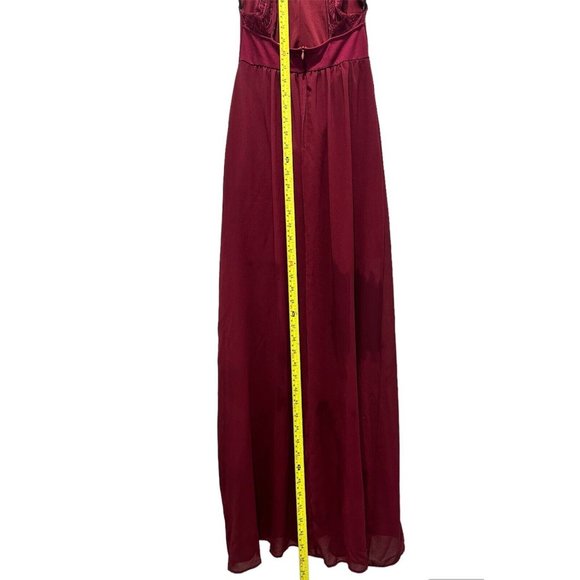LULUS Women's Burgundy Long Dress SMALL - Picture 6 of 6